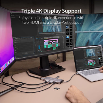 J5Create Jcd397 Usb-C 3.2 To 10G 4K60 Trip Disp 11 In 1 3