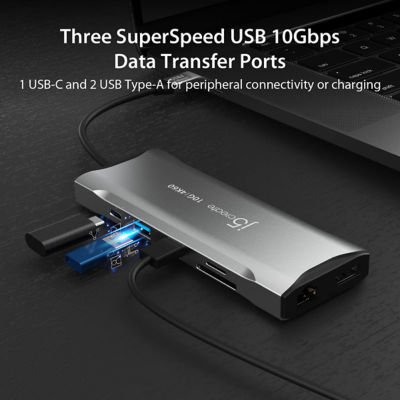 J5Create Jcd397 Usb-C 3.2 To 10G 4K60 Trip Disp 11 In 1 5