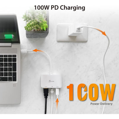 J5Create JCA351 USB-C到4K HDMI以太网适配器 4