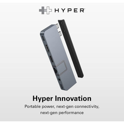 Hyperdrive Hd575 7-In-2 Usb-C Hub For New Macbook Pro 2021 Grey 4