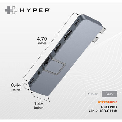 Hyperdrive Hd575 7-In-2 Usb-C Hub For New Macbook Pro 2021 Grey 8