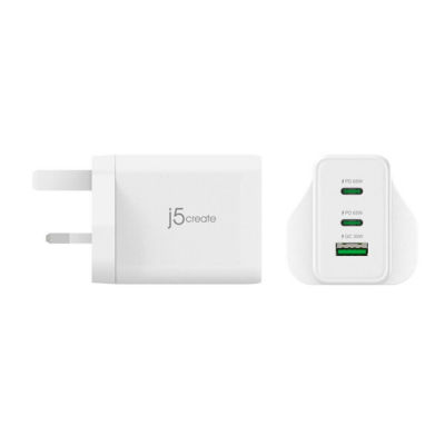 J5Create Jup3365F 65W Gan Usb-C 3-Port Charger 5