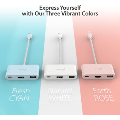 J5Create Jca379Ew Usb-C To Hdmi & Usb Type-A With Pd (Eco) White 7