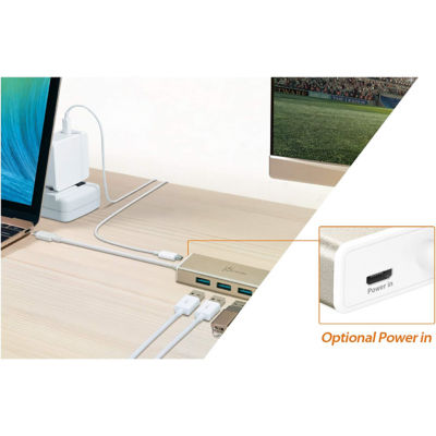 J5Create Jch451 3-Port Usb-C 3.1 Hub W/ Hdmi 4