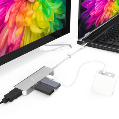 J5Create Jcd371 Usb-C To Hdmi,Usb 3.0 2 Port Deliver 4