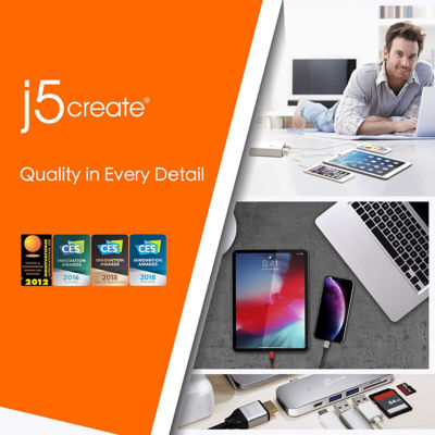 J5Create JCH347 USB-C 3.1集线器和读卡器 6
