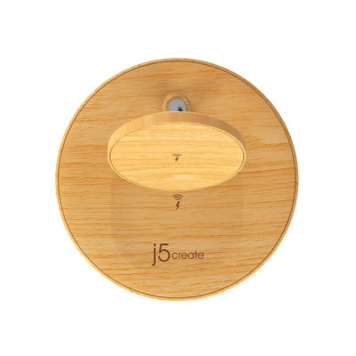J5Create Jupw2106Np Woodgrain 2In1 Magnetic Wl Charging Stand 11