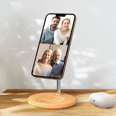 J5Create Jupw2106Np Woodgrain 2In1 Magnetic Wl Charging Stand 8