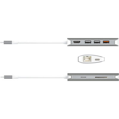 J5Create Jcd383 Usb-C 3.1 M-Ad Hdmi/Etnet/Usb3.1 H/Pd 2.0 6