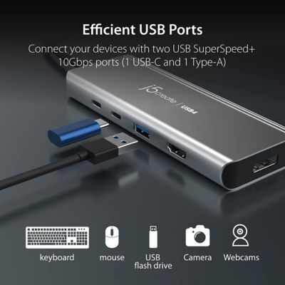J5Create Jcd401 Usb4 To 10G Dual Multi-Port Adp(5In1) 6