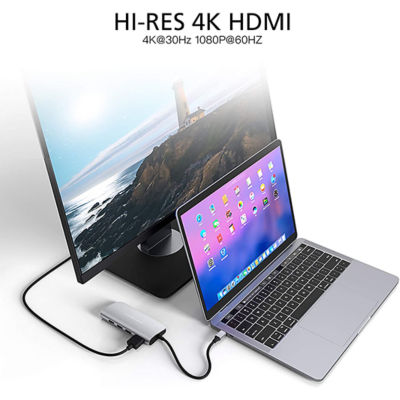 Hyperdrive Hd30F Power 9-In-1 Usb-C Hub Silver 4