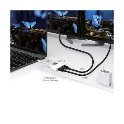 J5Create Jca175 Usb-C To Vga+Hdmi+Usb3+Pd Adapter 10