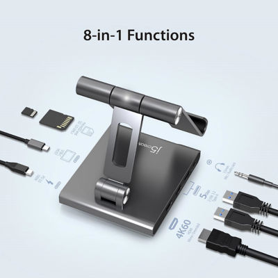 J5Create Jts224 Multi Angle Std W/Docking Stn For Ipadpro 2