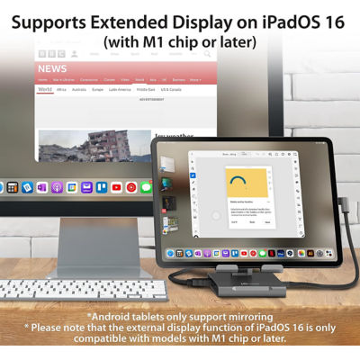 J5Create Jts224 Multi Angle Std W/Docking Stn For Ipadpro 3