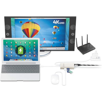 J5Create JCA374 USB-C多适配器HDMI ETN USB 3.0 8