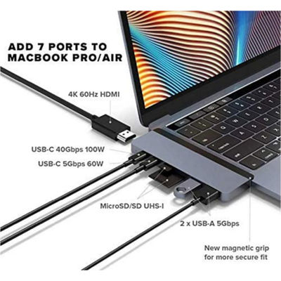 Hyperdrive Hd28C Duo 7-In-2 Usb-C Hub Grey 5