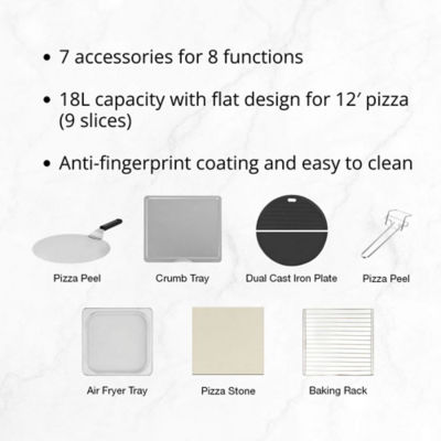 JOGEN EO 8216 Multi Function 400C Pizza Oven 2000W 4