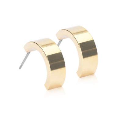Blomdahl Hypoallergenic Jewellery Gold Titanium Pendant Plain Grand Curved Earring 15mm 1