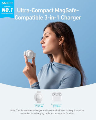 Anker MagGo 3-in-1 Foldable Charging Pad 15W Qi2 Wireless Charger B25M8 2