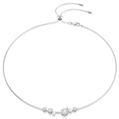SWAROVSKI Constella 项链, 仿水晶仿珍珠，圆形切割, 白色, 镀铑 1