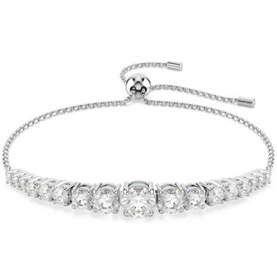 SWAROVSKI Matrix 手链, 渐层圆形切割, 白色, 镀铑 1
