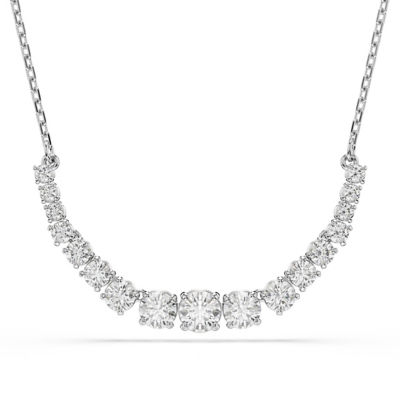 SWAROVSKI Matrix 项链, 渐层圆形切割, 白色, 镀铑 1