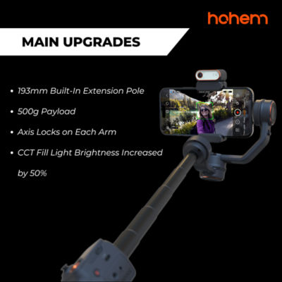 HOHEM ISTEADY M7 AI-TRACKING 3-AXIS SMARTPHONE GIMBAL WITH DETACHABLE TOUCHSCREEN REMOTE CONTROL 5