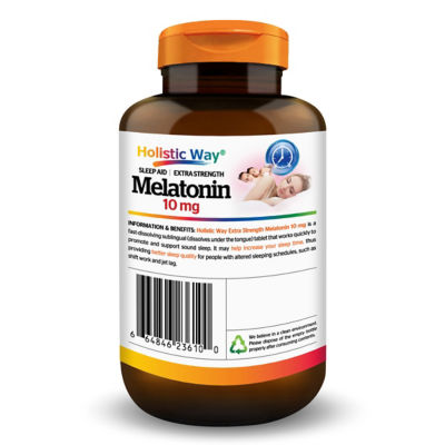 Holistic Way [Bundle of 2] Holistic Way Sleep Aid Extra Strength Melatonin 10mg Peppermint Flavor — Vegetarian (30s) 4