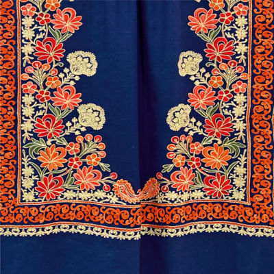 Kashkha Handmade Embroidered Wool Shawl 3