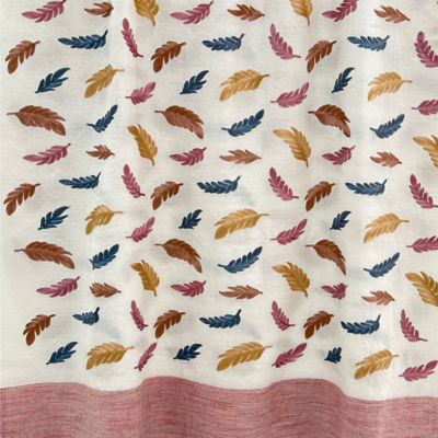 Kashkha Cashmere Embroidered Leaf Motif Shawl 3