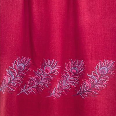 Kashkha Cashmere Wool Shawl with Feather Motif 3