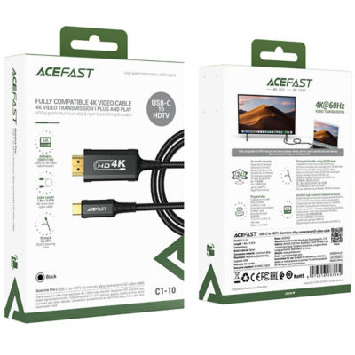 Acefast C1-10 USB-C 转 HDTV 铝合金连接器高清视频线 (1.8 米) 5