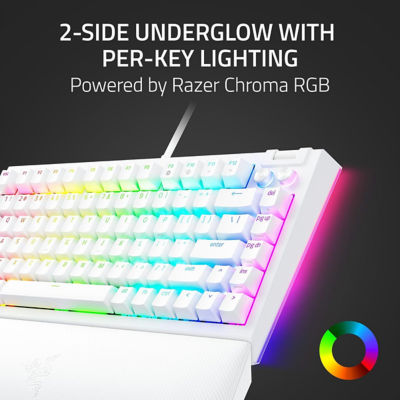 Razer Blackwidow V4 75% - 热插拔机械游戏键盘 - 白色版 - 美国布局 - World 5