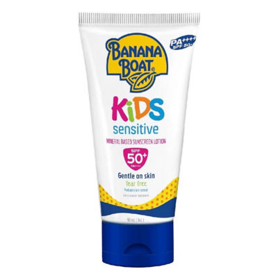 Banana Boat Kids Sensitive SPF50+ Mineral Based Sunscreen Lotion 90mL