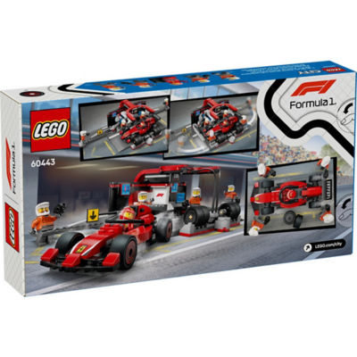 LEGO 乐高城市组 60443 F1 维修站和维修站工作人员与法拉利汽车 2