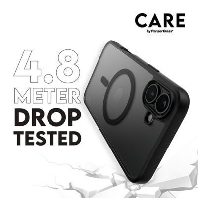PanzerGlass CARE by PanzerGlass® 旗舰保护壳 透明 Urban Combat 搭配黑色框架 & MagSafe iPhone 16 Plus 3
