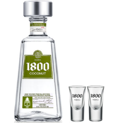 1800 TEQUILA [Bundle] 1800 Coconut + 2 Free Shot Glass 1