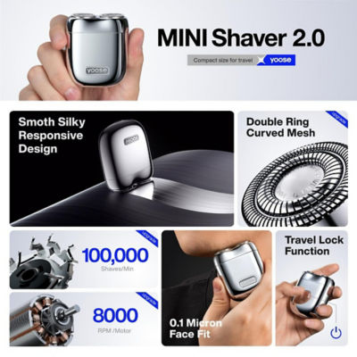 Yoose Mini Shaver 2.0 Portable Electric Rechargeable Razor 9