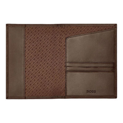 HUGO BOSS BOSS Classic Smooth Passport Holder HLP403Y (Brown) 3
