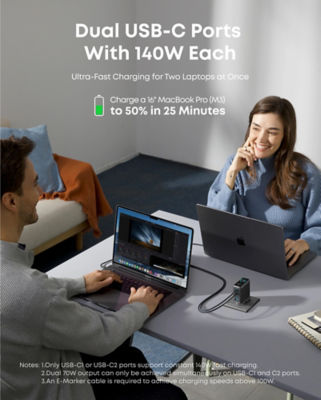 Anker 140W 4-Port USB-C GaN Charger with Cable B2697 4