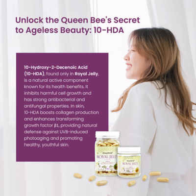 HONEYWORLD Japanese Royal Jelly + Collagen Capsules, 180s 3