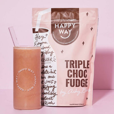 Happy Way Whey Protein Powder - Triple Choc Fudge 500g 3