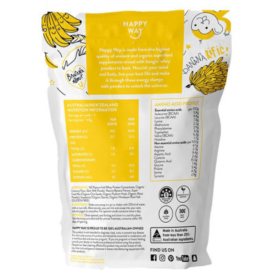 Happy Way [Bundle of 2] Happy Way Whey Protein Powder Sachet - Banana Bonanza 60g 3