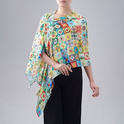 Rare Bird Collection Floral Batik Scarf 6