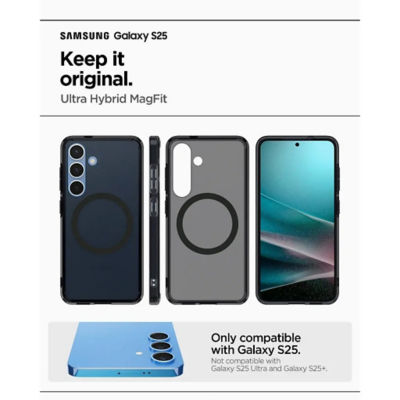 Spigen Samsung S25 Case Ultra Hybrid MagFit Frost - Black 2