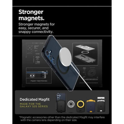 Spigen Samsung S25 Case Ultra Hybrid MagFit Frost - Black 4