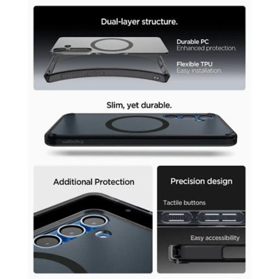Spigen Samsung S25 Case Ultra Hybrid MagFit Frost - Black 5