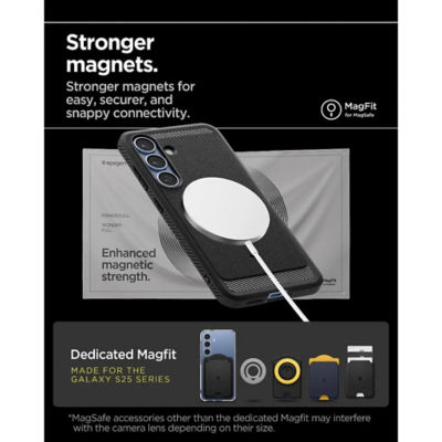 Spigen Samsung S25 case Rugged Armor MagFit - Matte Black 6