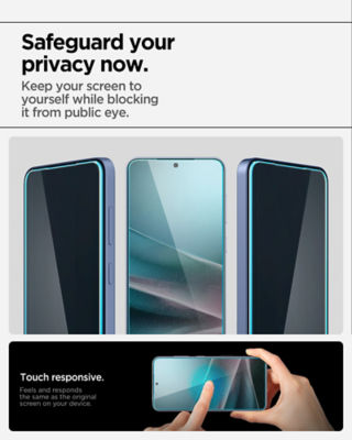 SPIGEN [2 Pack] Spigen Samsung S25 Privacy Screen Protector Glas.tR EZ Fit 3