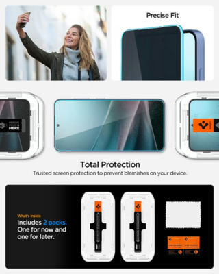 SPIGEN [2 Pack] Spigen Samsung S25 Privacy Screen Protector Glas.tR EZ Fit 6